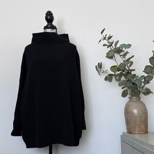 Free People Ottoman Tunic Sweater in Black - Size M